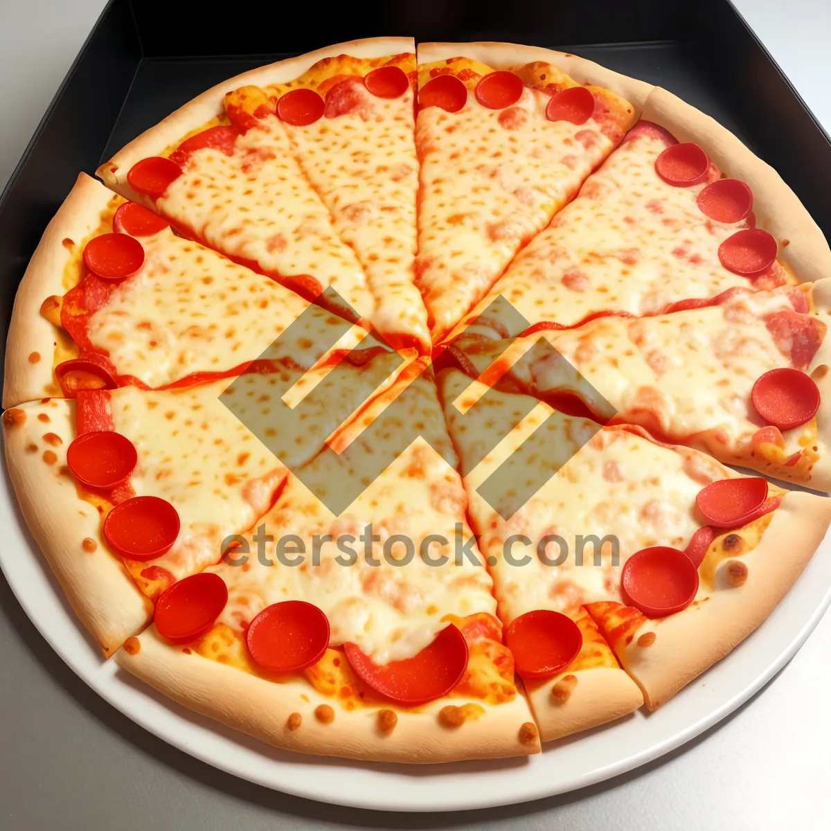 Picture of Delicious Pizza Slice with Cheesy Crust