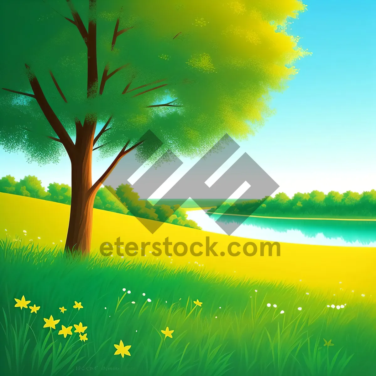 Picture of Sunlit Meadows: Embracing the Summer Landscape