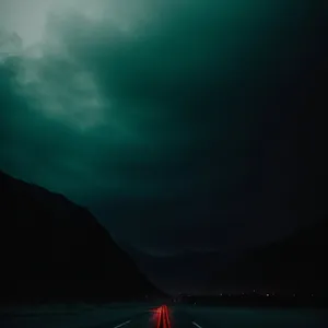 Mountain Majesty: A Glowing Volcanic Sky