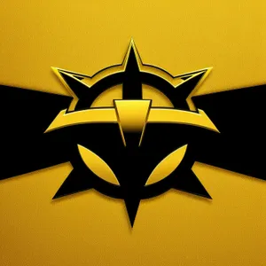 Heraldic Star Symbol Graphic Design Icon