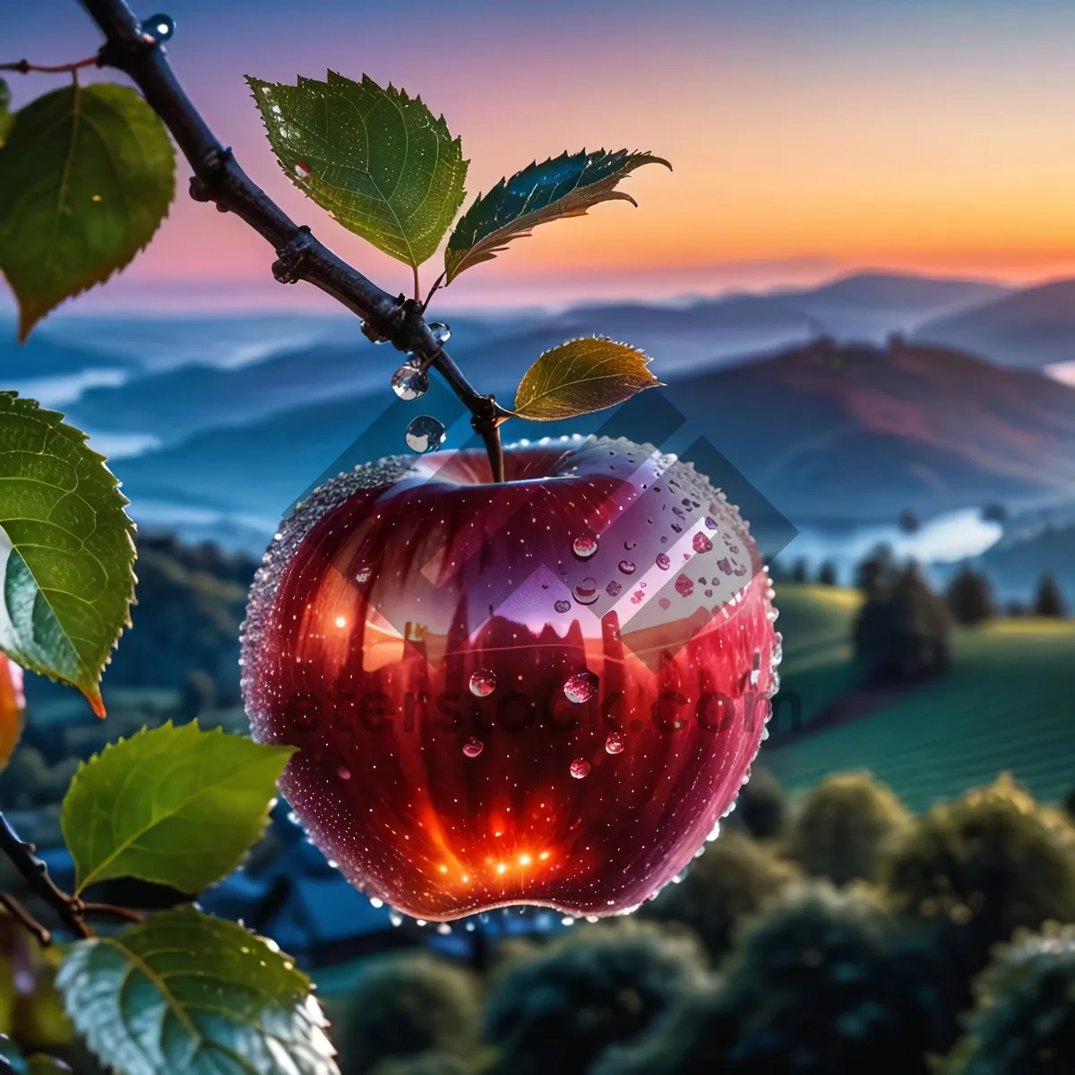 Picture of Fresh and Juicy Red Delicious Apple Ornament
