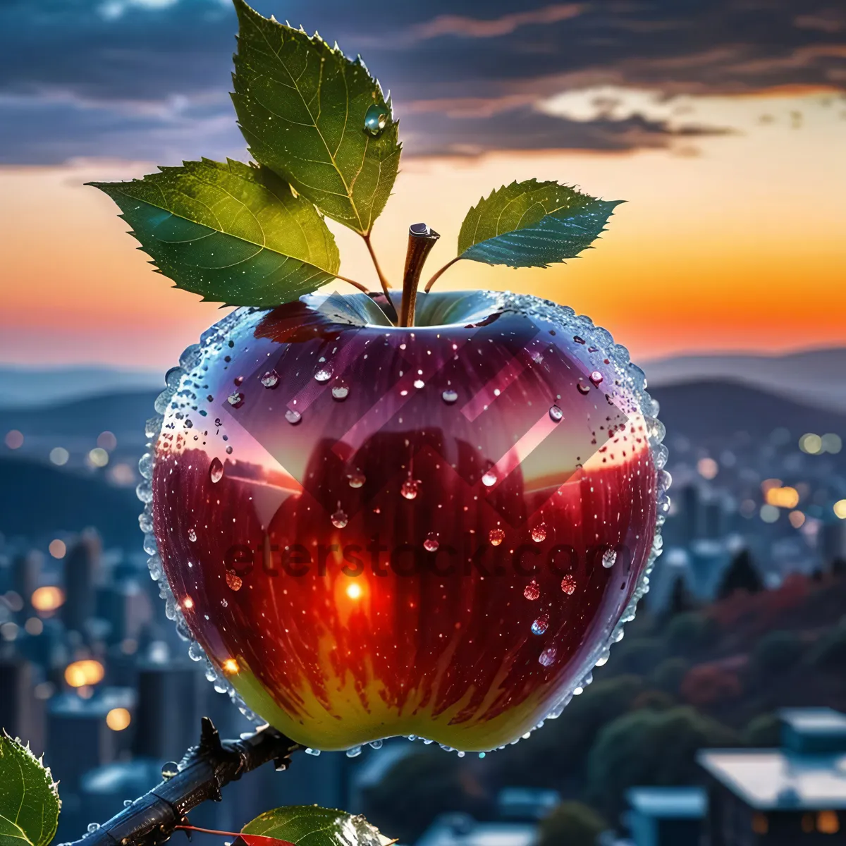 Picture of Delicious Holiday Apple Decoration With Empire Emblem