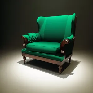 Modern Leather Armchair in Stylish Interior