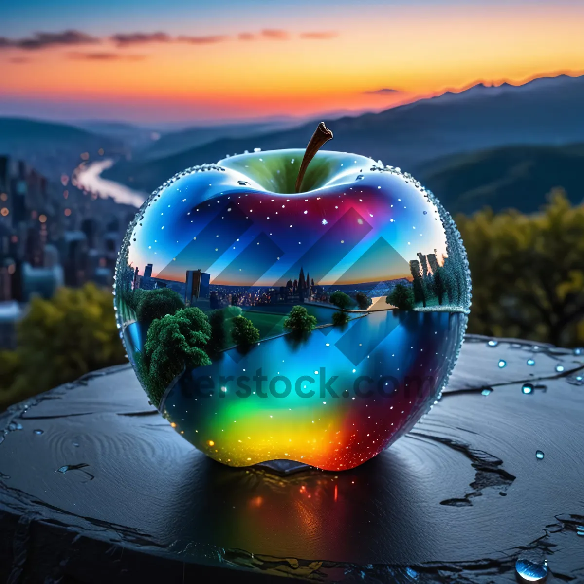 Picture of Fresh and Juicy Organic Apple for Healthy Eating.