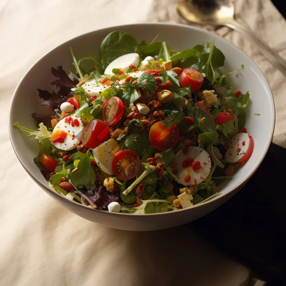 Picture of Fresh salad with cherry tomatoes and red currants