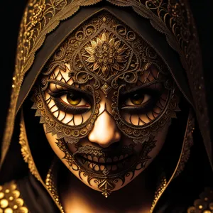 Venetian Mask - Exquisite Carnival Disguise and Gold Art