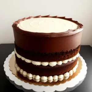 Delicious Chocolate Cake with Fresh Cream Topping