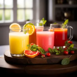 Fresh and Delicious Fruit Salad with Tea