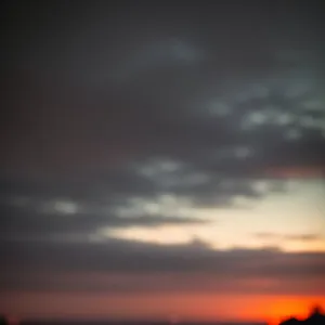 Vibrant Horizon: Sun-kissed cloudscape at sunset.