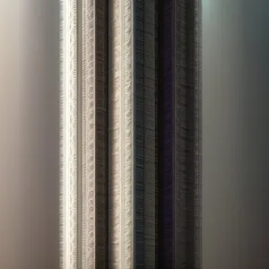Abstract Column Design on Textured Wallpaper