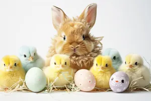 Cute fluffy bunny with adorable ears