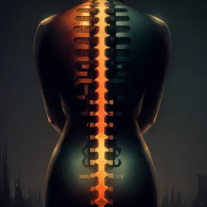 Illuminated Spine: Bio-Medical Anatomy X-Ray