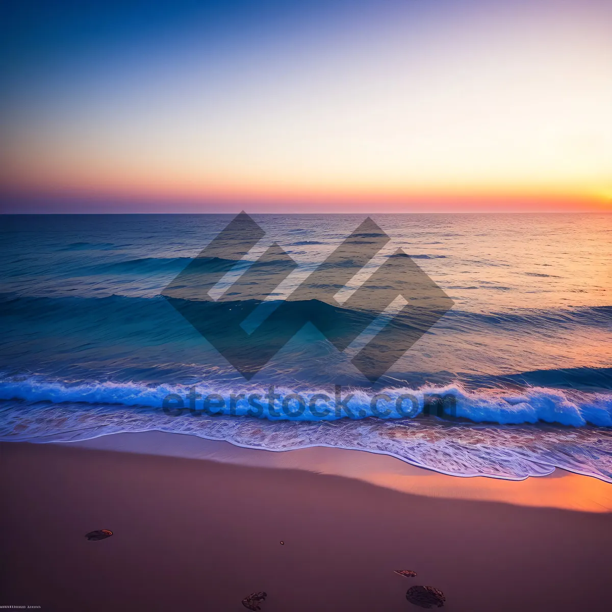 Picture of Serenity by the Shoreline: A Tropical Sunset Paradise