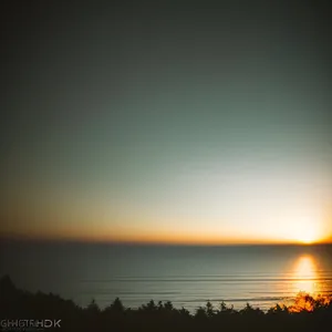 Tranquil Sunset Over Ocean