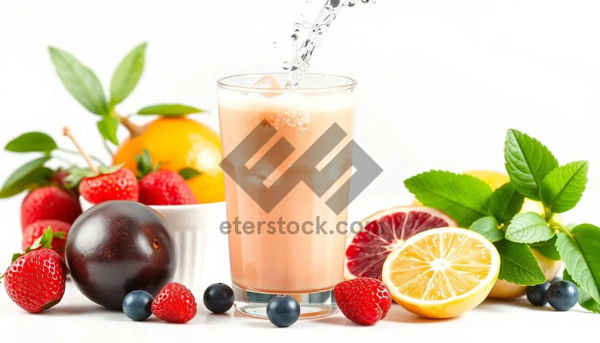 Picture of Refreshing Strawberry Mint Cocktail Juice Drink