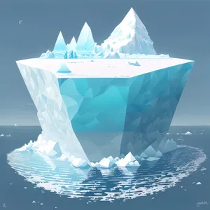 Crystal Clear Splash: Frozen Iceberg in Motion