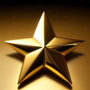 3D Star Symbol in Graphic Design