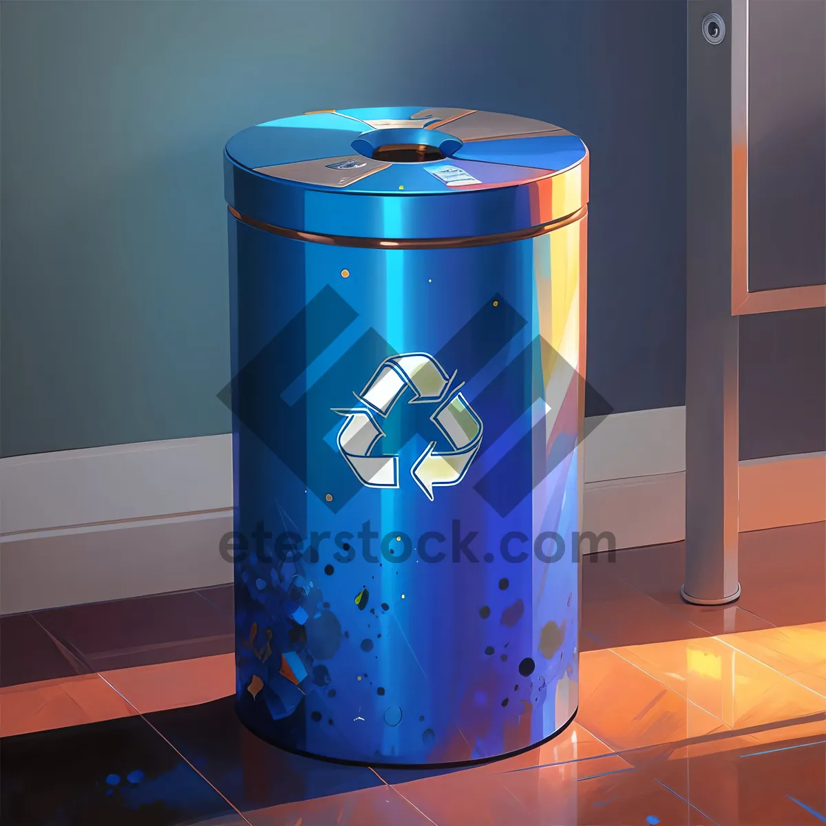 Picture of Metal Waste Container for Chemical Pollution