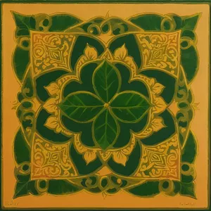 Floral Retro Damask Pattern Wallpaper