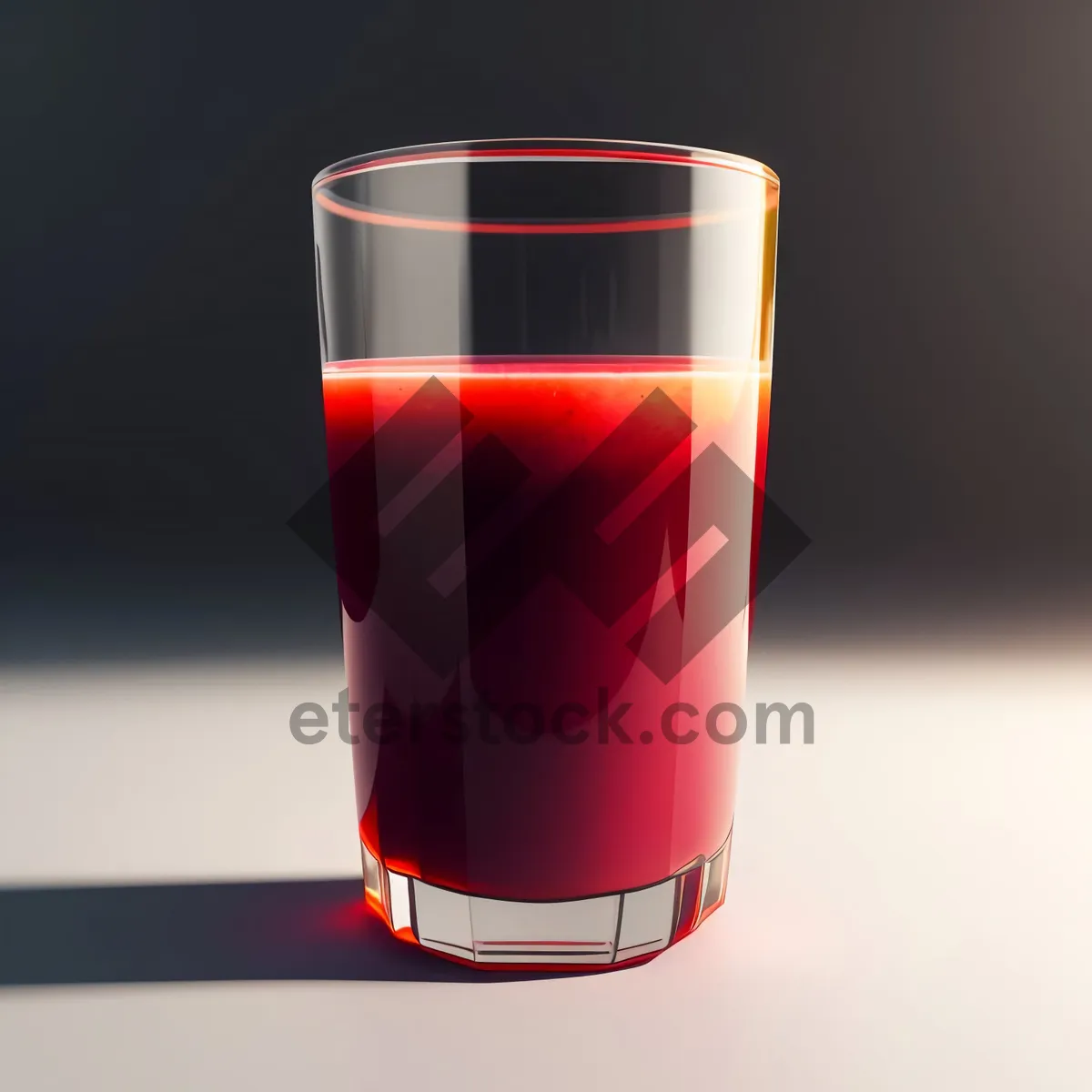 Picture of Refreshing Vodka Cocktail in Transparent Glass