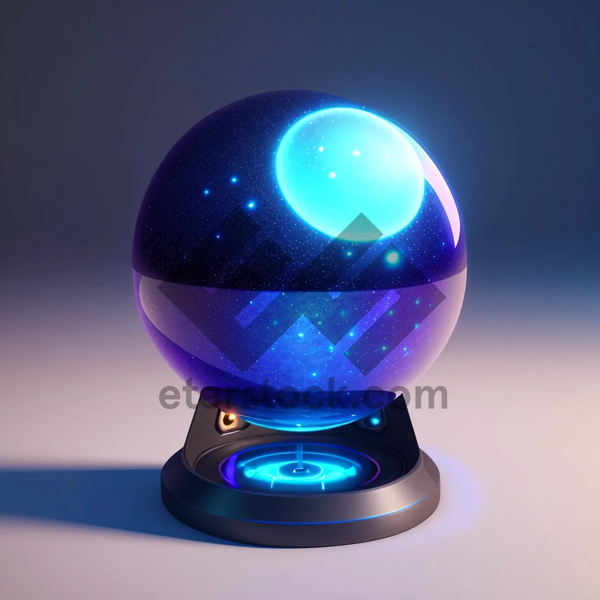 Picture of Glowing Glass Sphere: 3D LED Lamp