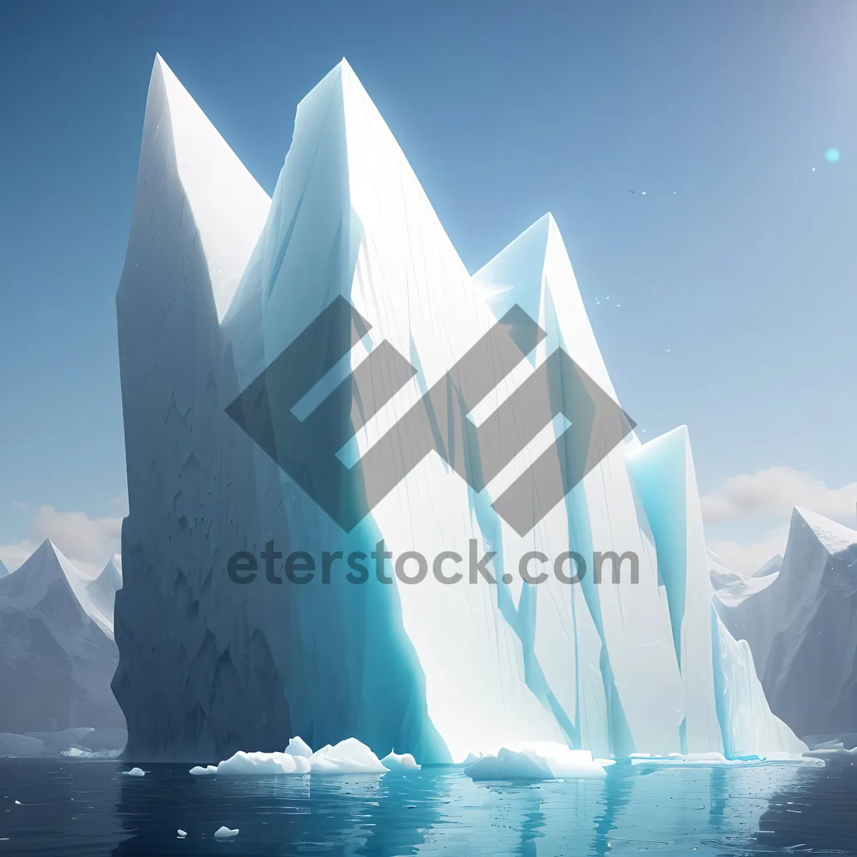 Picture of Winter Wonderland: Majestic Frozen Mountain Landscape