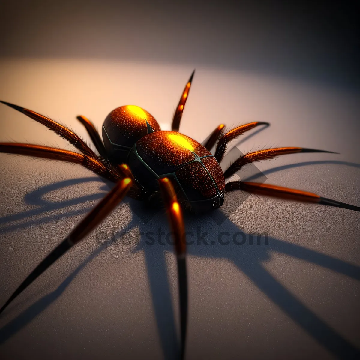 Picture of Black Widow Arachnid - Close-up Harvestman Invertebrate