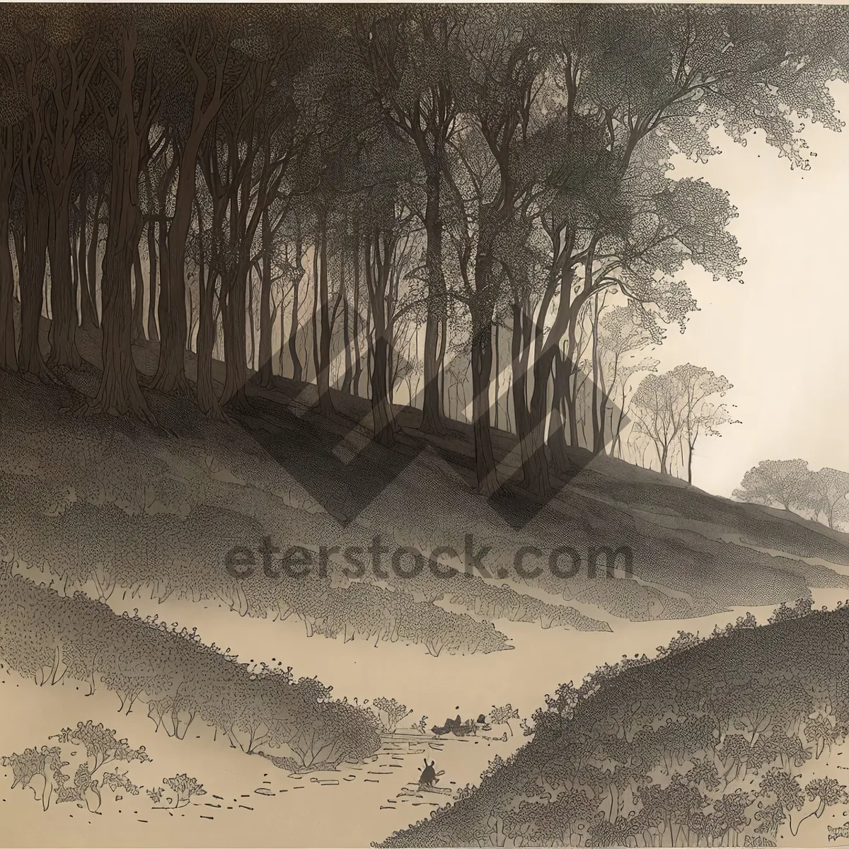 Picture of Winter Wonderland: Majestic Snowy Landscape with Trees
