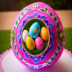 Colorful Egg Celebration: Male Reproductive Organ Decoration