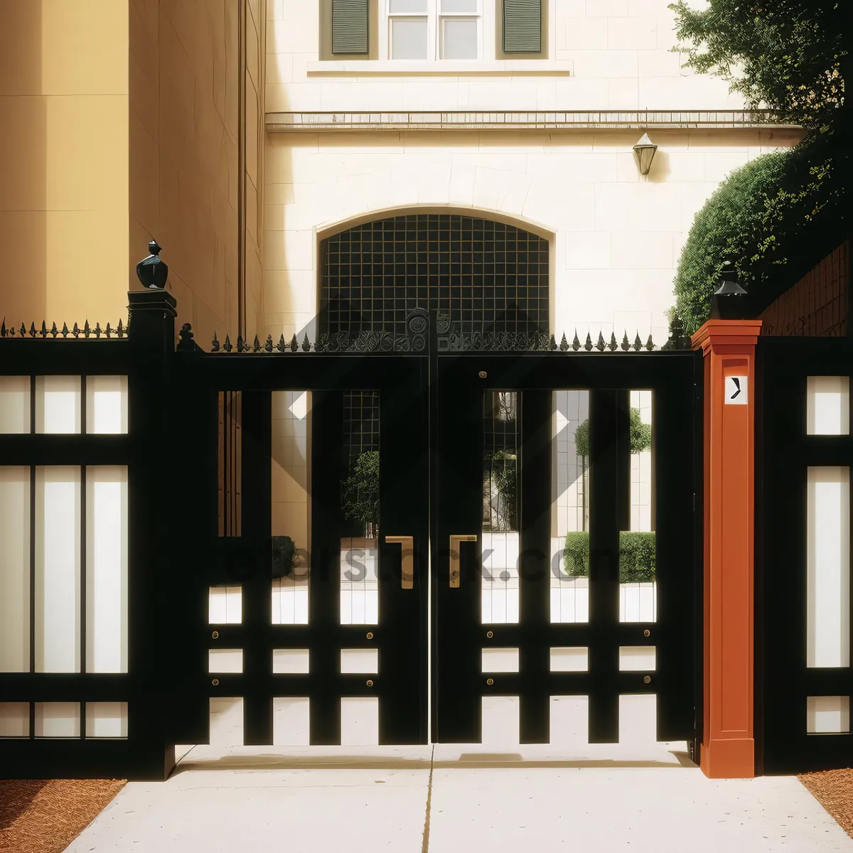 Picture of Residential Balcony with Elegant Railing and Window