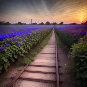 Serene countryside greenhouse amidst scenic landscape.