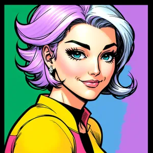 Cartoon person with amulet charm - Artistic clip art