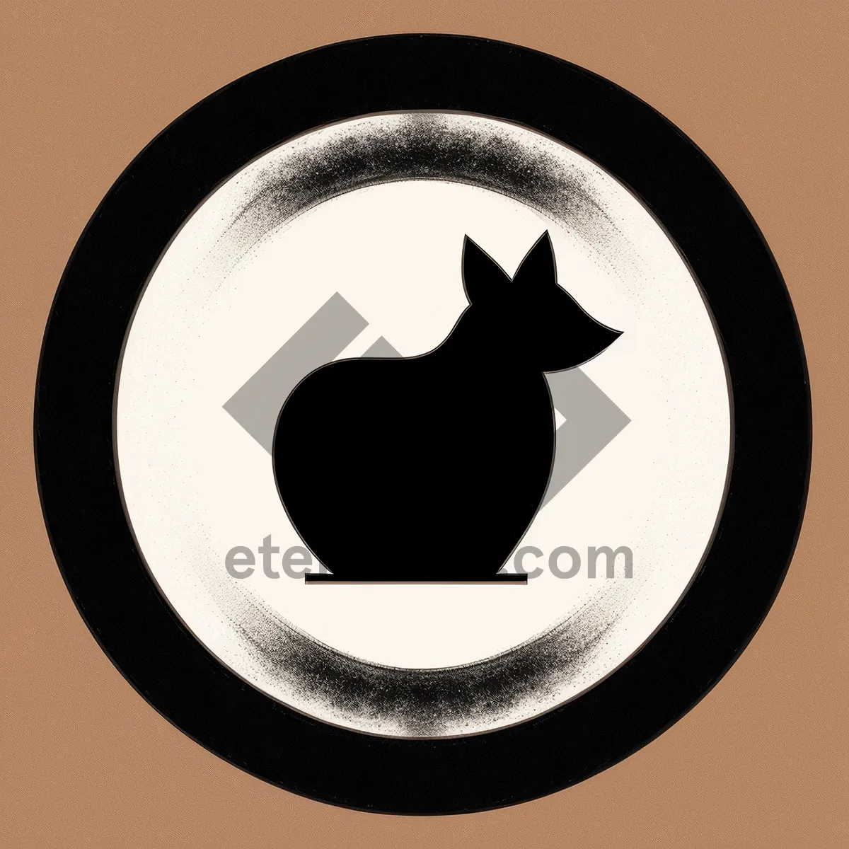 Picture of Black Metal Round Button Icon