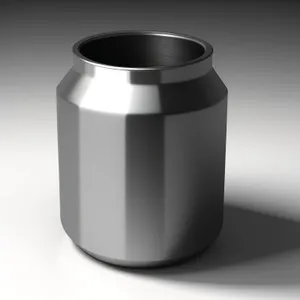 Metal Coffee Can with Blank Label - 3D Object