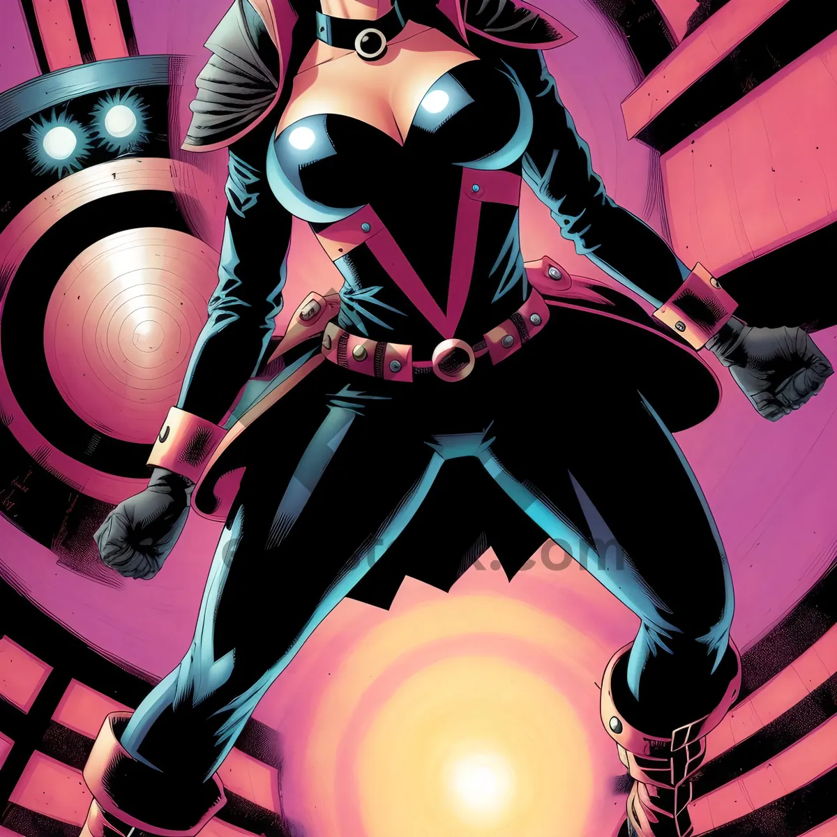 Picture of Artistic Amulet Charm in Comic Book Style
