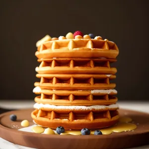 Delicious Chocolate Pastry Stack on Plate