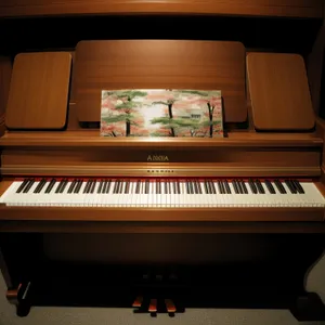 Musician playing black grand piano with music stool