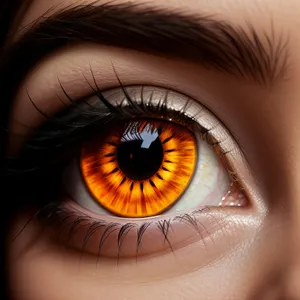 Closeup of Eye with Stunning Eyelashes