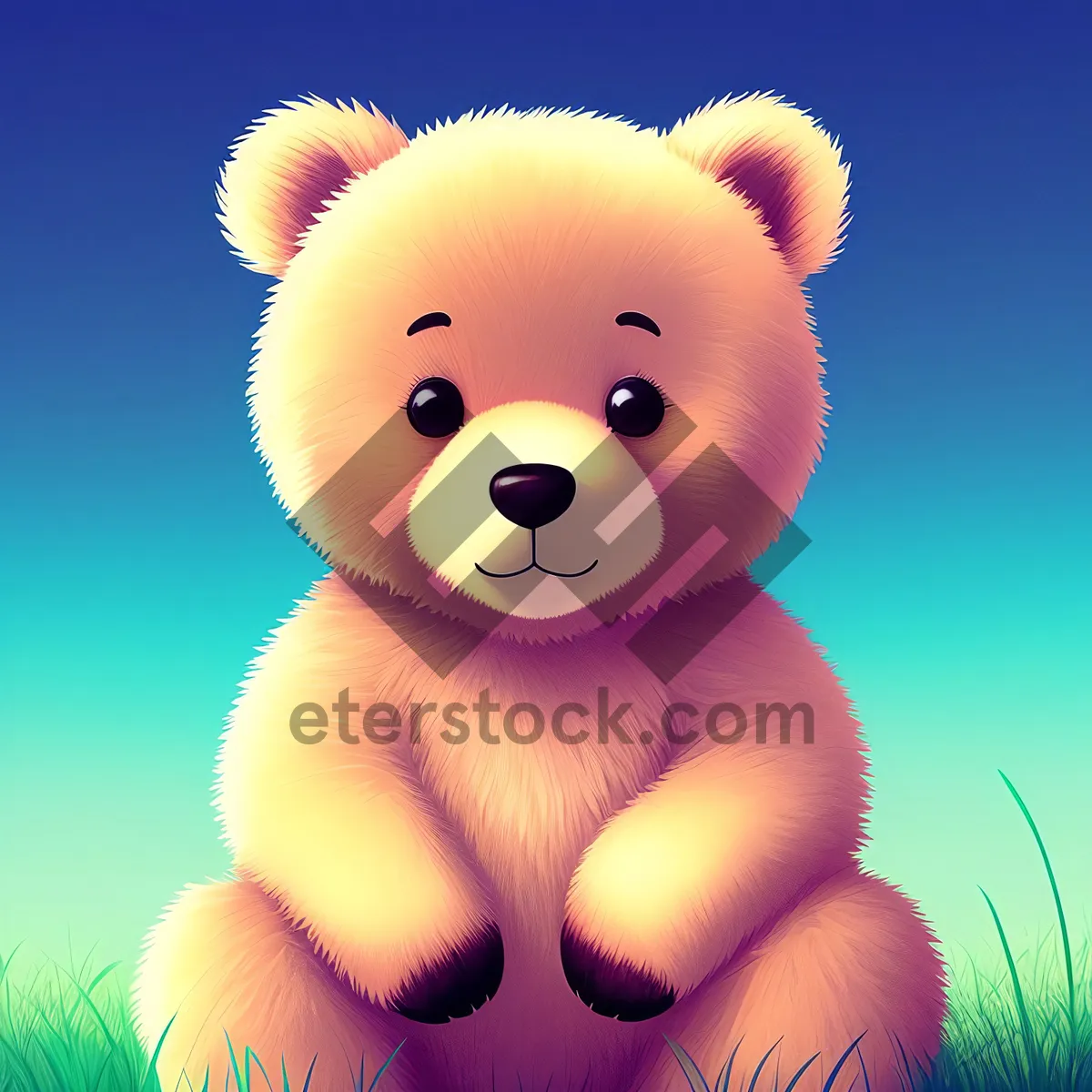 Picture of Adorable fluffy teddy bear gift for playtime