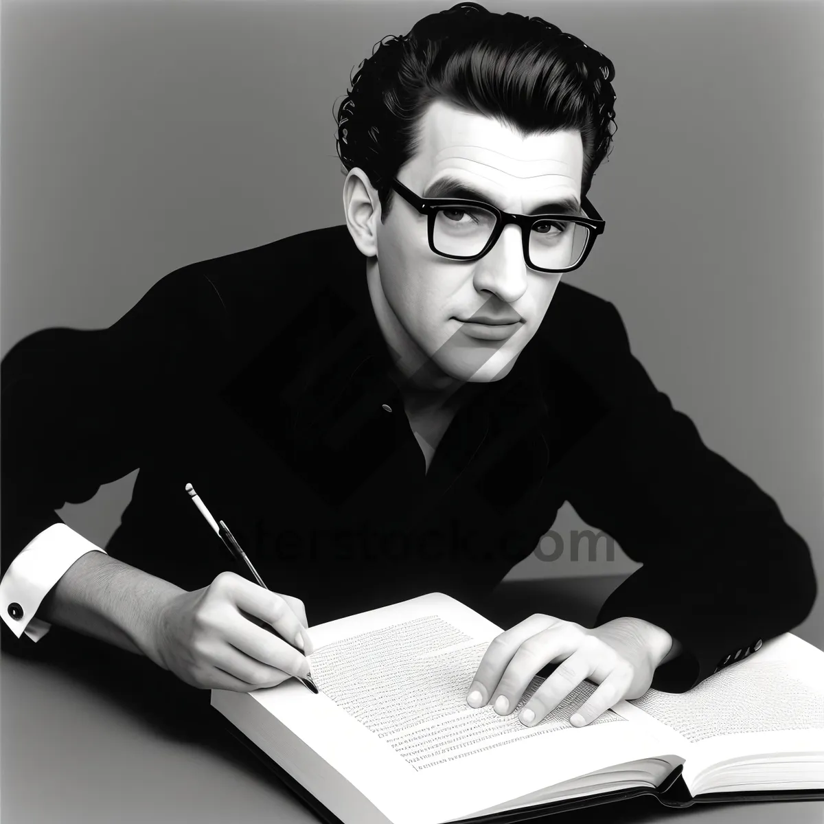 Picture of Professional Office Worker Smiling with Laptop