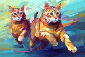 Adorable Kitty Puzzle Fun Game Portrait Illustration