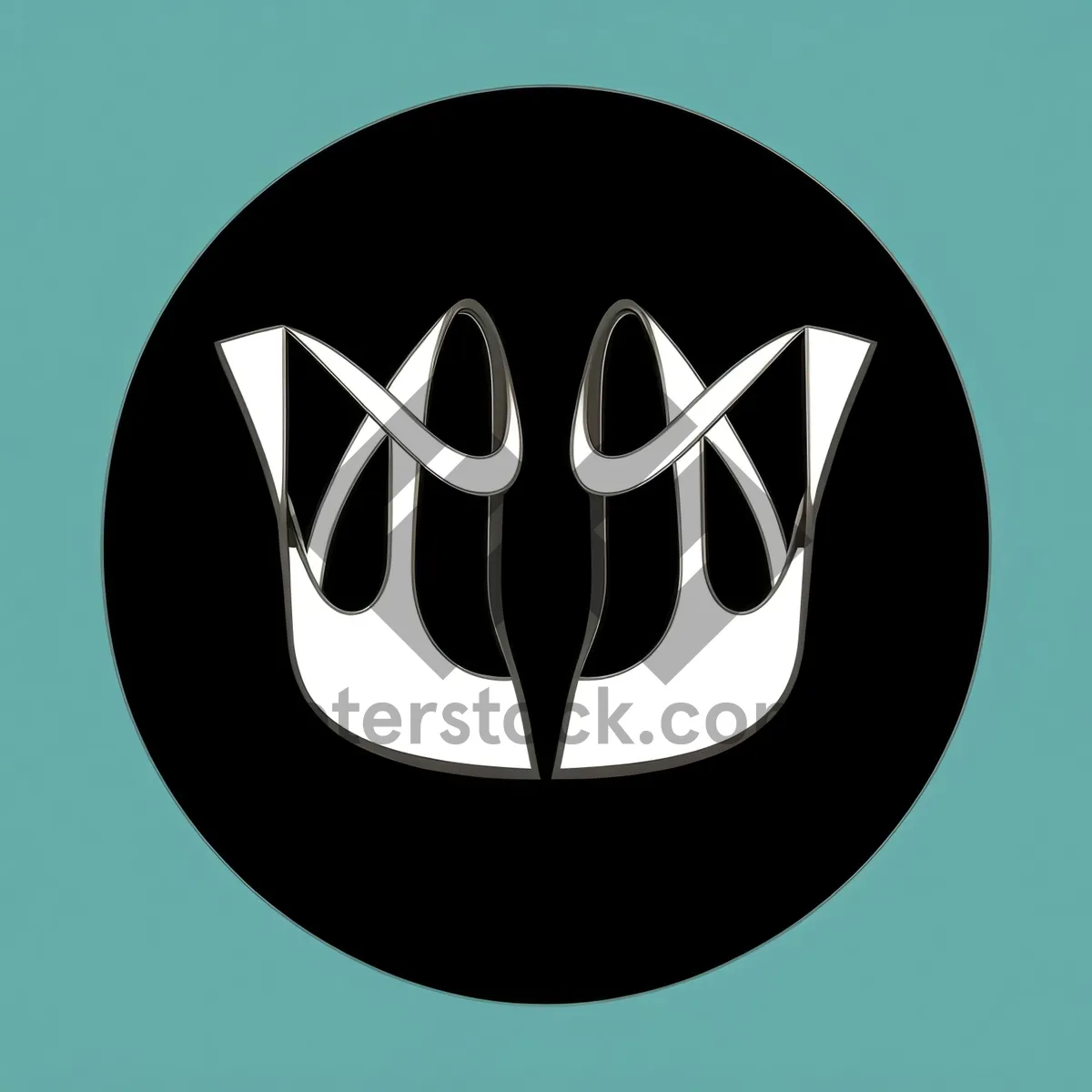 Picture of Black Round Button Graphic Design Icon