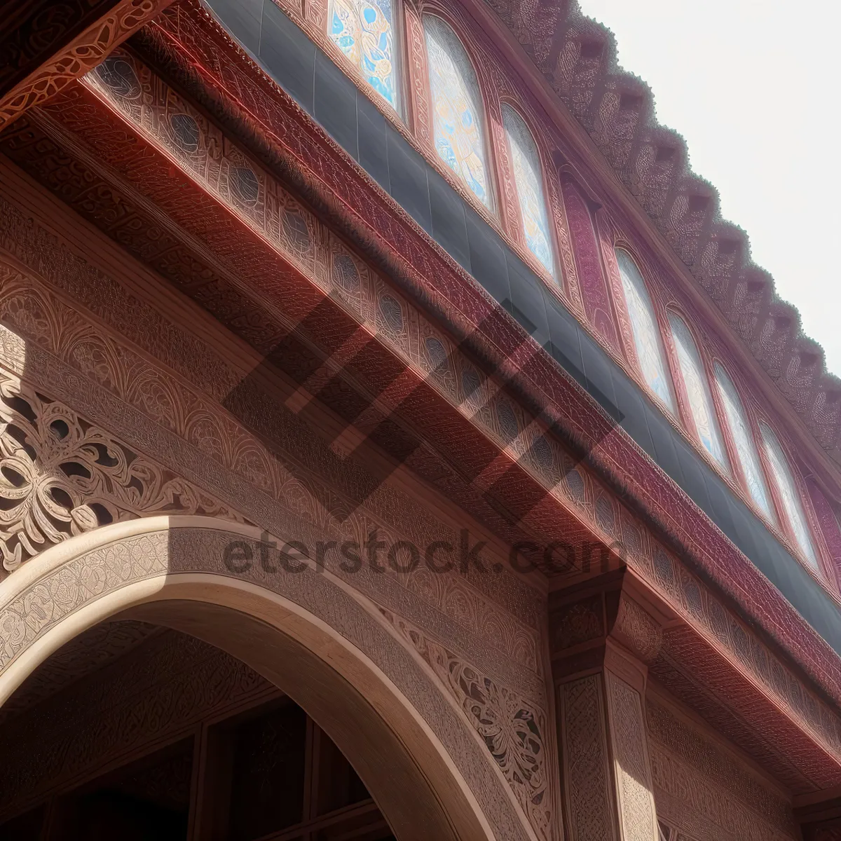 Picture of Ancient Church Wall in Historic City.