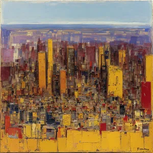 Urban Skyline: Modern Cityscape with Towering Skyscrapers