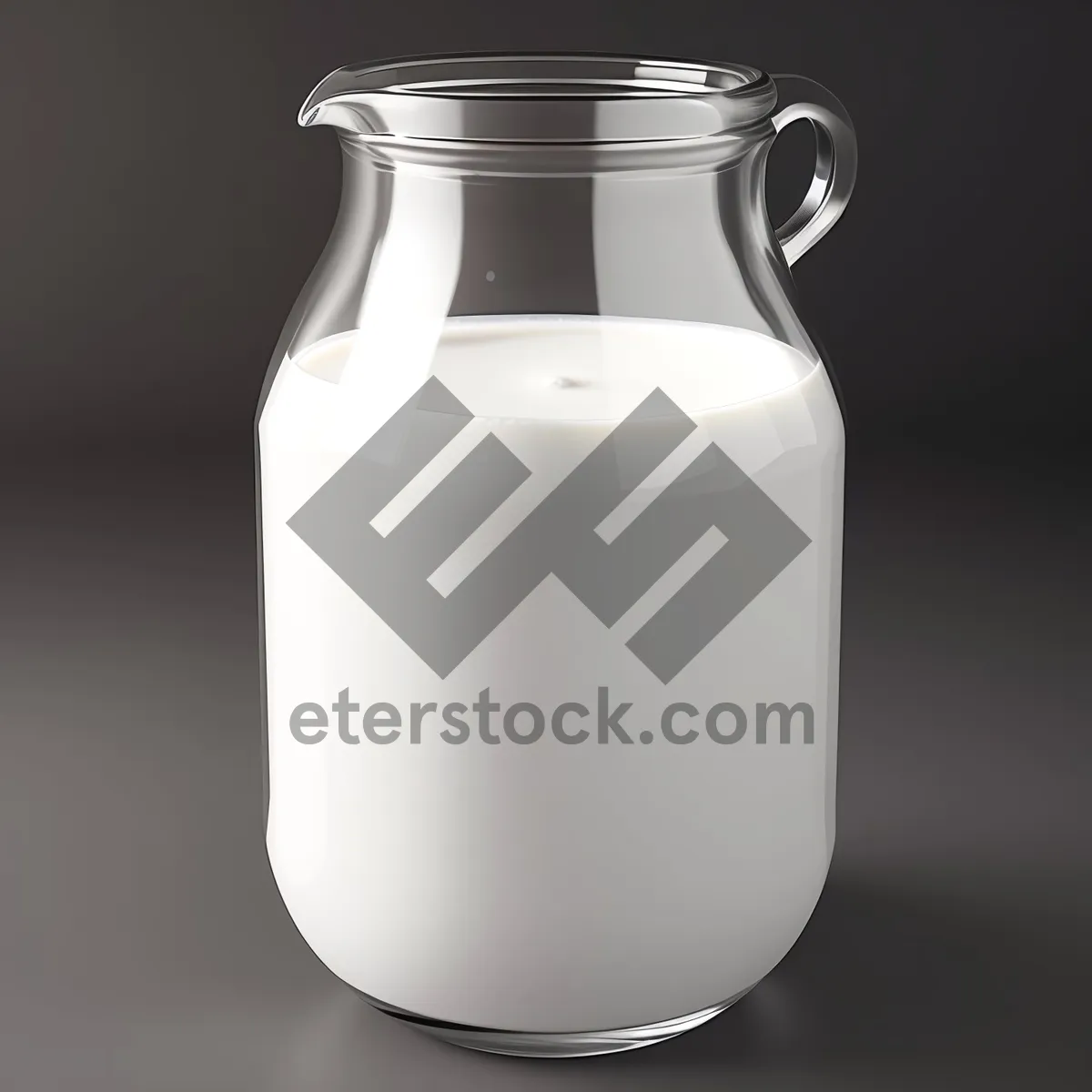 Picture of Healthy Milk Bottle: Nourishing Dairy Beverage in Transparent Glass