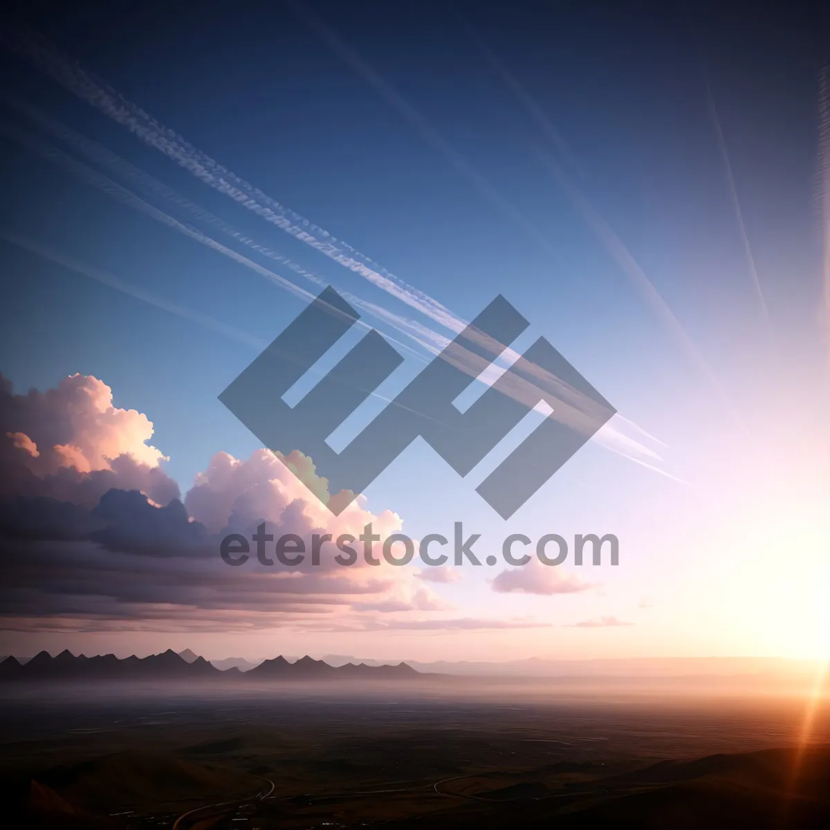 Picture of Sunset Horizon - Brilliant Orange Summer Sky