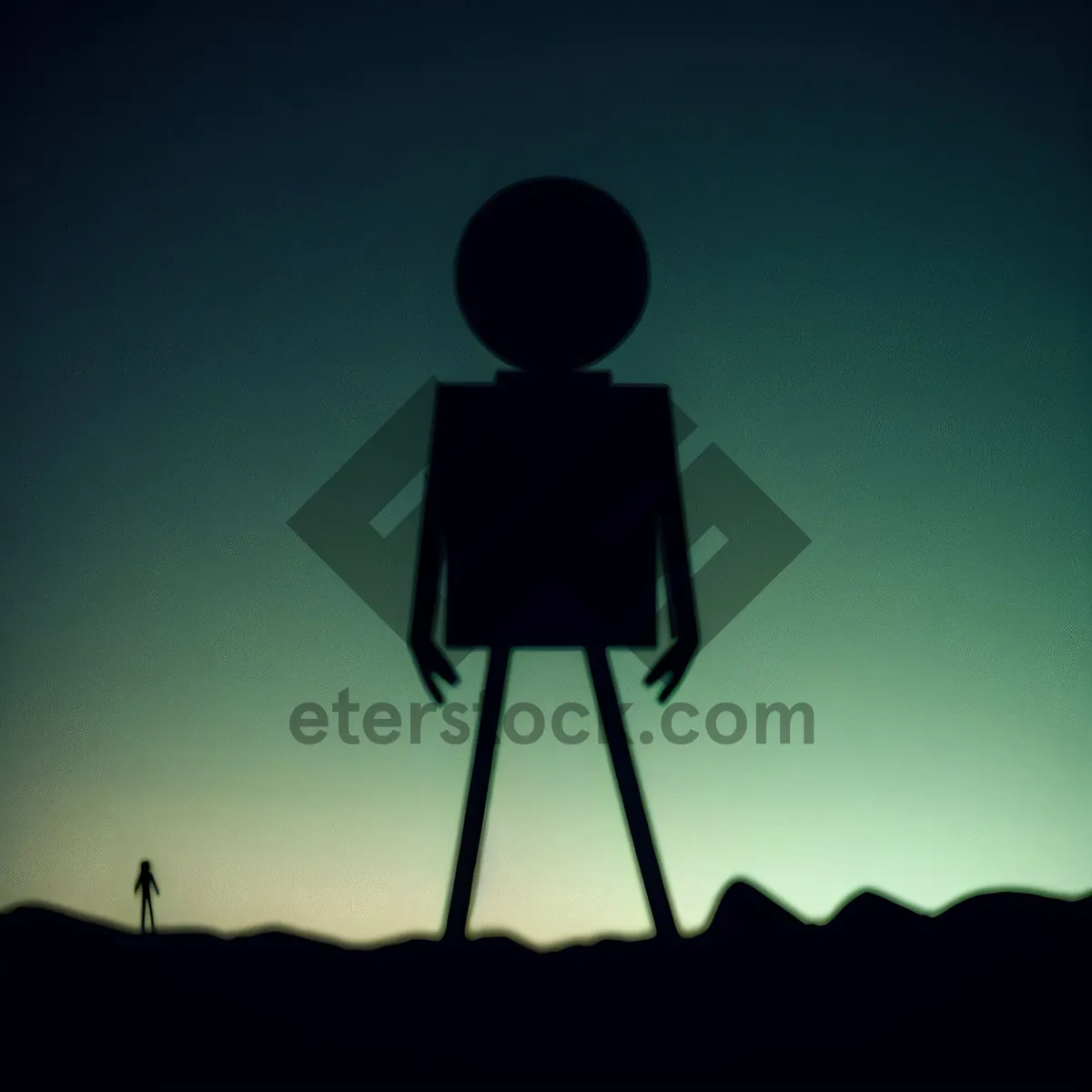 Picture of Cartoon Man Silhouette Figure 3D Character