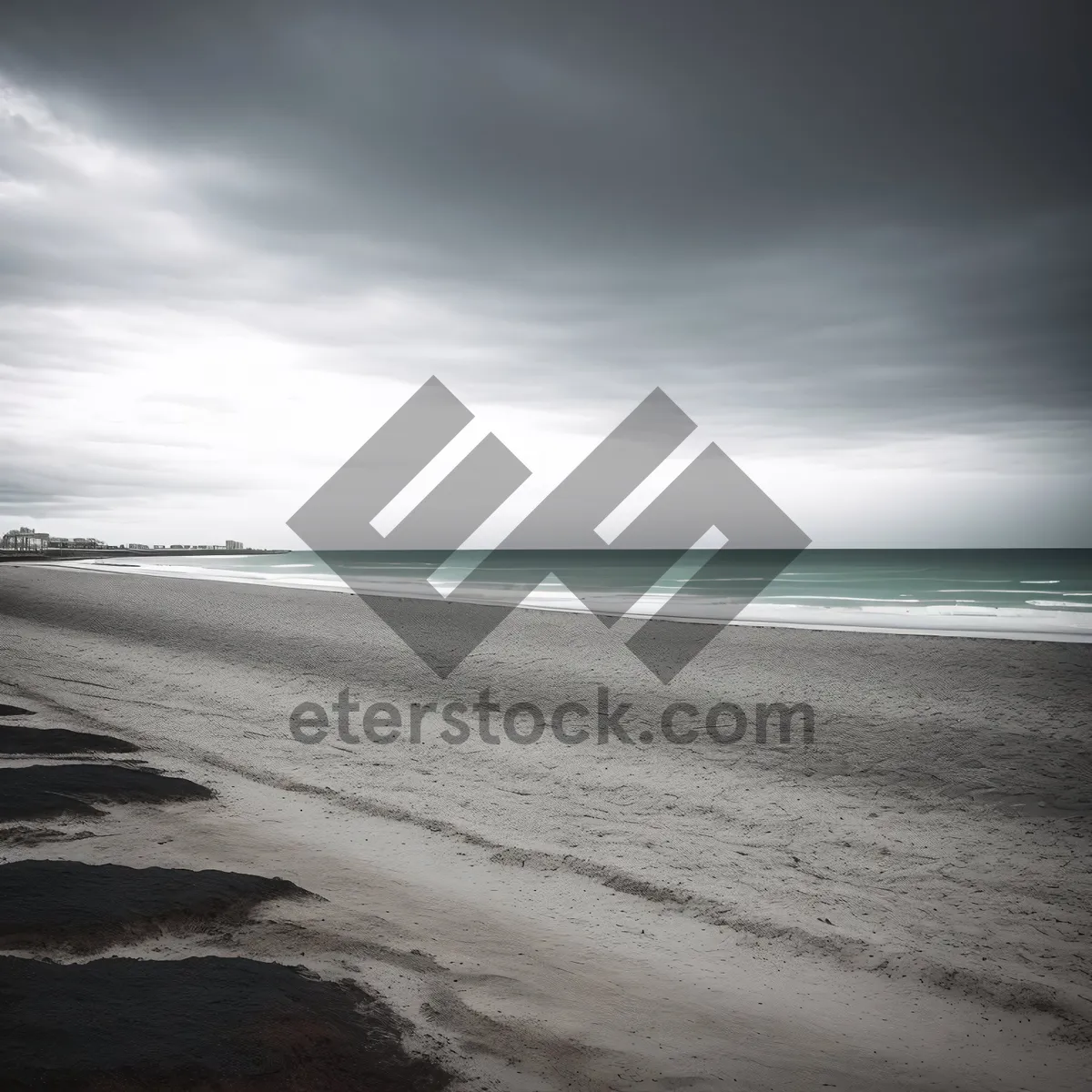 Picture of Serene Beachscape: Sun, Sand, and Waves