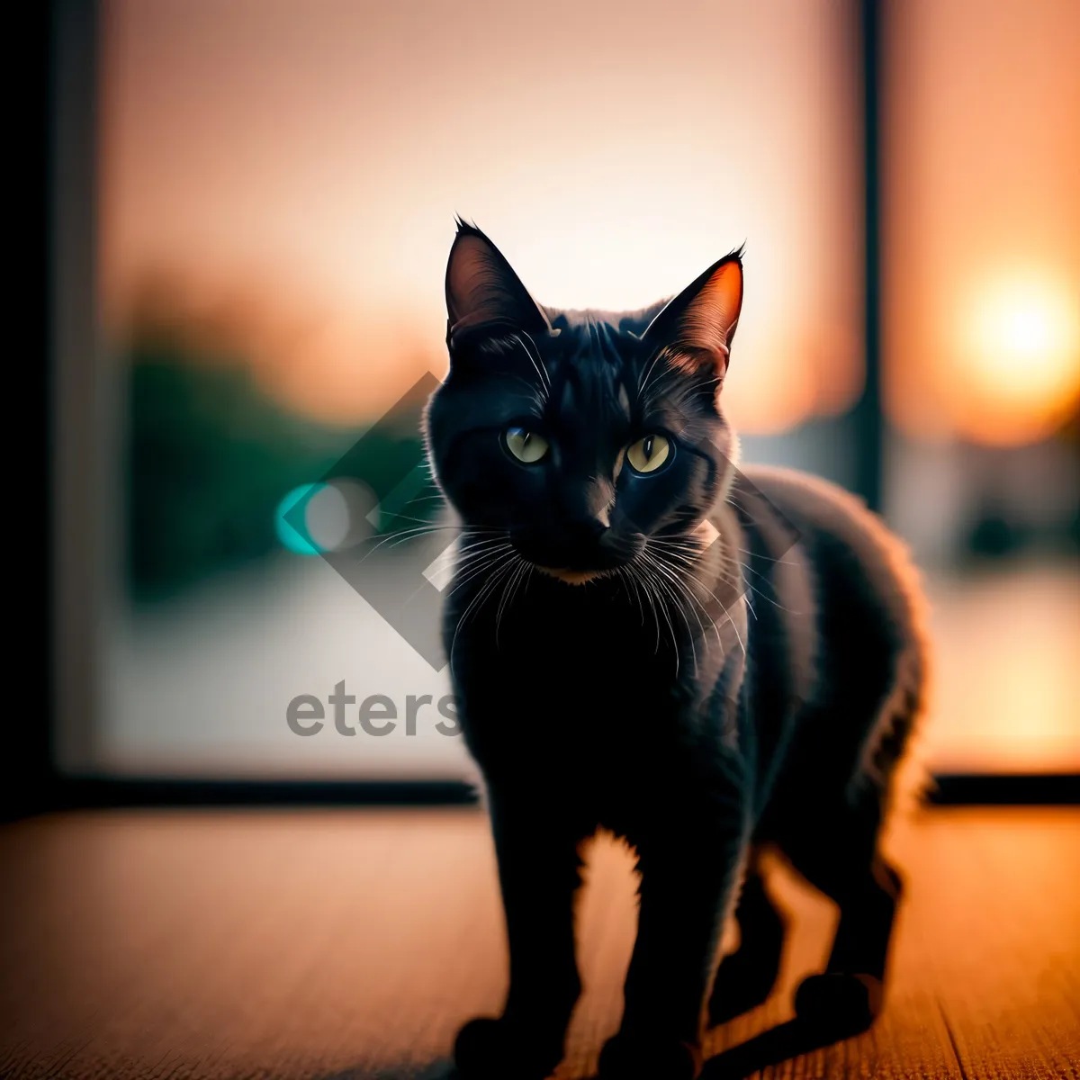 Picture of Cute Gray Kitty with Whiskers and Fluffy Fur