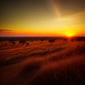 Golden Horizon: Mesmerizing Sunset Over serene Ocean